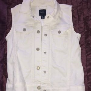 White Jean vest
